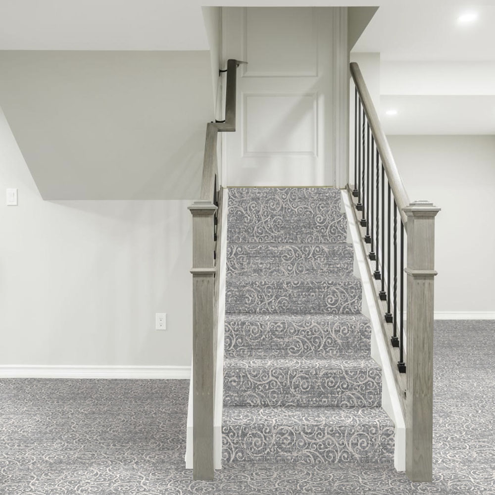 Edge-to-edge stair carpet — Milburn