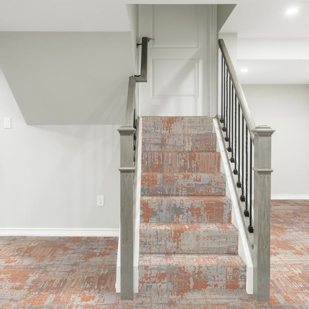 Edge-to-edge stair carpet — Milburn