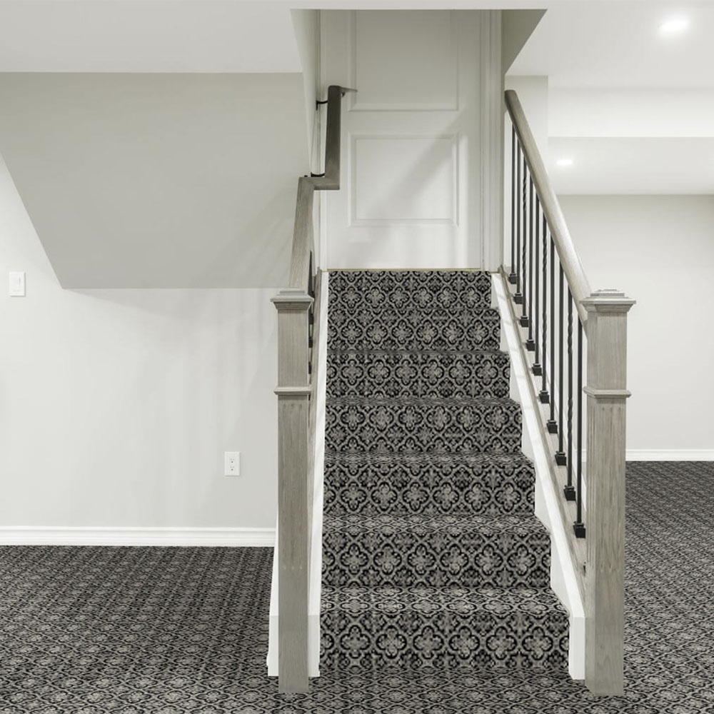 Edge-to-edge stair carpet — Milburn
