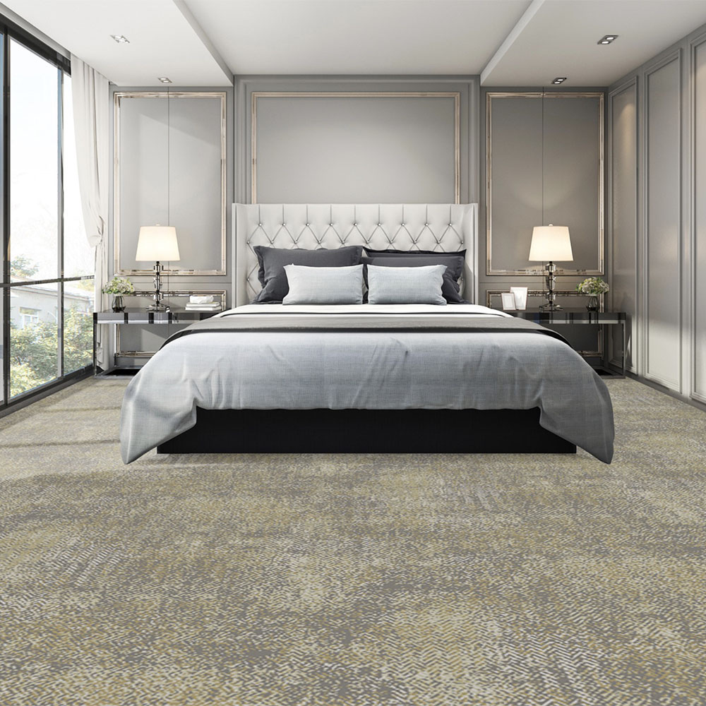 Wilton Carpets Visualiser — carpet shown in a luxury bedroom