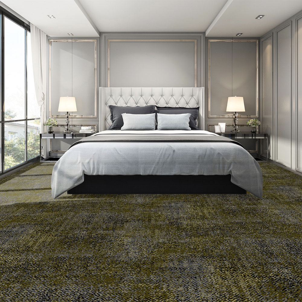 Wilton Carpets Visualiser — carpet shown in a luxury bedroom
