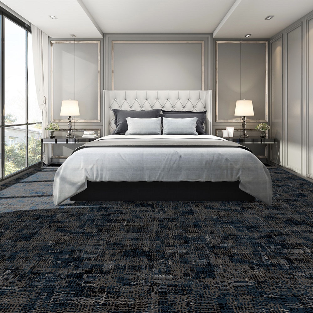 Wilton Carpets Visualiser — carpet shown in a luxury bedroom